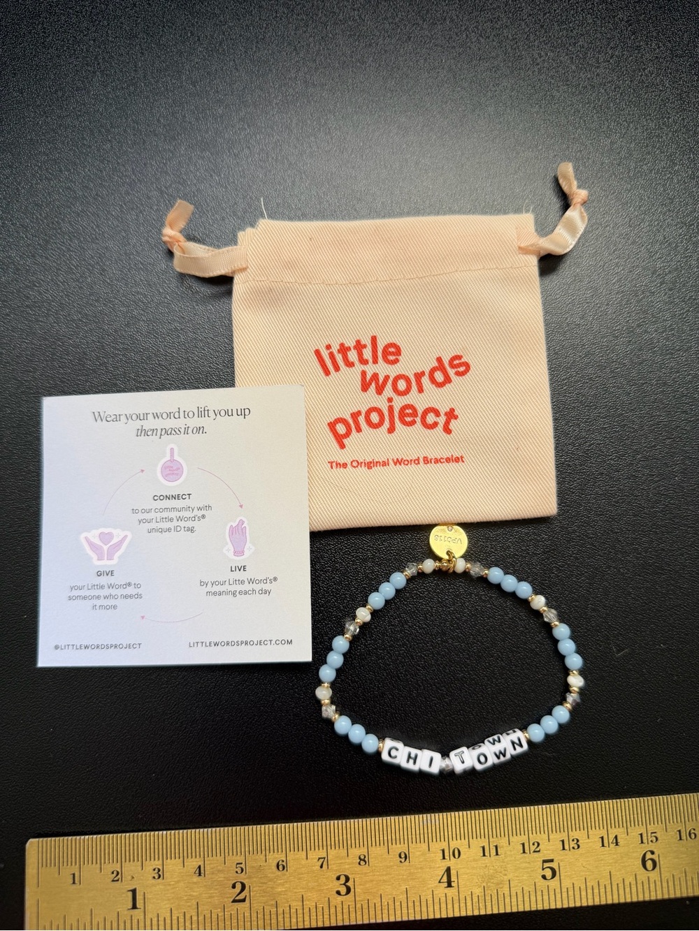 NWT Little Words Project Chi-Town Chicago Bracelet Beaded Blue Cute Accessories